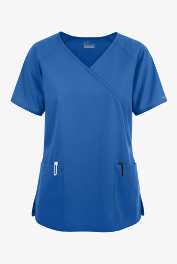 Butter-Soft Originals Women's 3-Pocket Mock Wrap Scrub Top