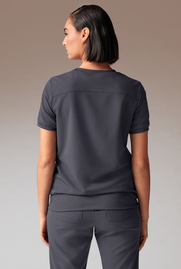 Hypothesis Kentica Crew Women’s 4-Pocket Scrub Top - Pewter - 3