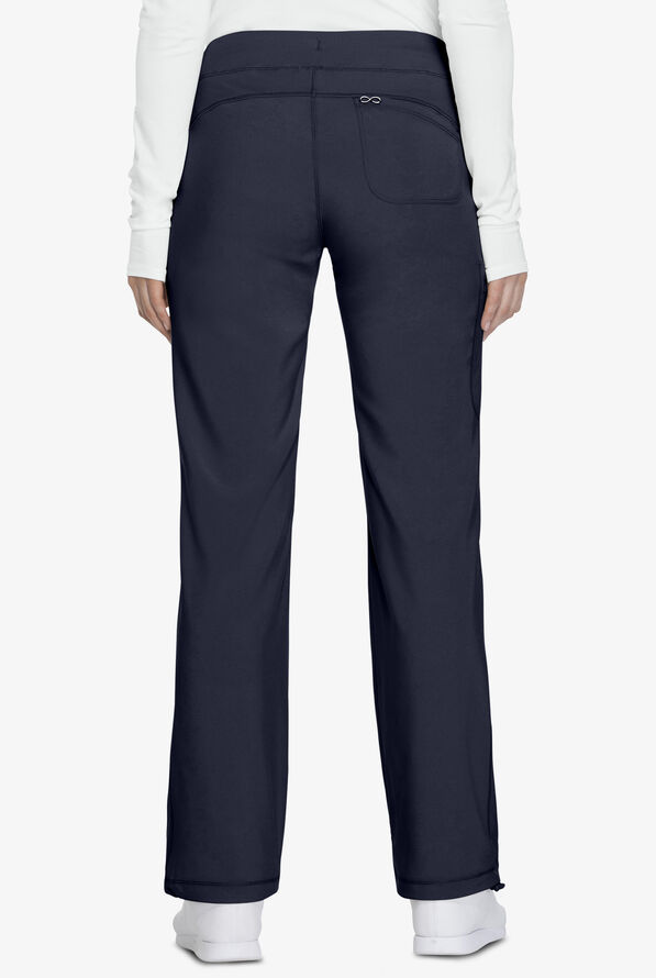 Infinity Women's 4-Pocket STRETCH Drawstring Scrub Pants - Petite - Navy - 2