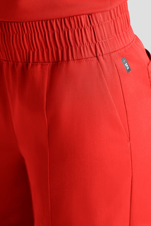 Grey's Anatomy by Barco Emerge Emerson Women's 5-Pocket STRETCH High-Rise Wide Leg Scrub Pants - Sunset Orange - 5