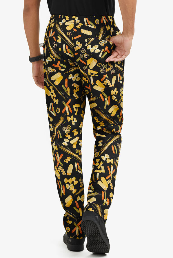 UA CHEF&trade; Pasta al Dente Men's 4-Pocket Baggy Printed Chef Pants - null - 3