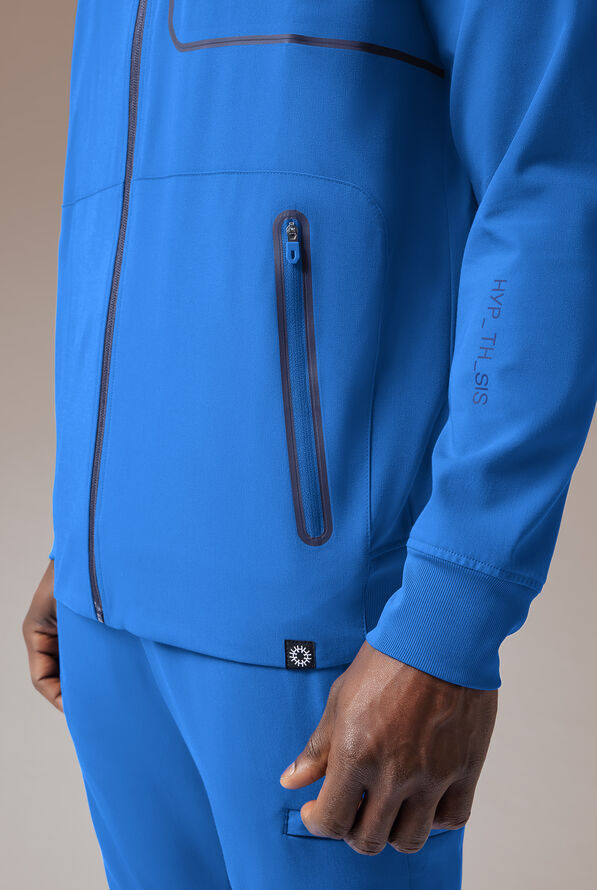 Chaqueta m&eacute;dica unisex Hypothesis F con cremallera - Royal/Navy - 6