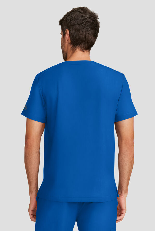 Camisa m&eacute;dica Healing Hands Quest STRET CH con cuello en V y 1 bolsillo para hombre - Royal - 4