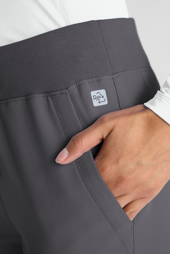 ReSurge Avon Women's 7-Pocket Flare Leg Cargo Scrub Pant - Petite - Pewter - 5