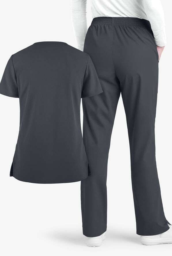 Advantage STRETCH by Butter-Soft Women's Scrub Set - Pewter - 4