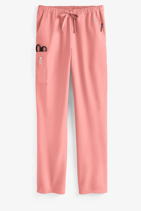 Easy STRETCH Morgan Unisex 5-Pocket Drawstring Scrub Pants - Autumn Coral - 1
