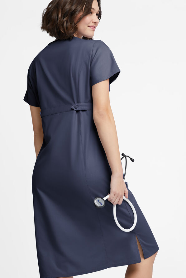 Butter-Soft Originals Women's 4- Pocket V-Neck Empire Waist Dress - Navy - 3