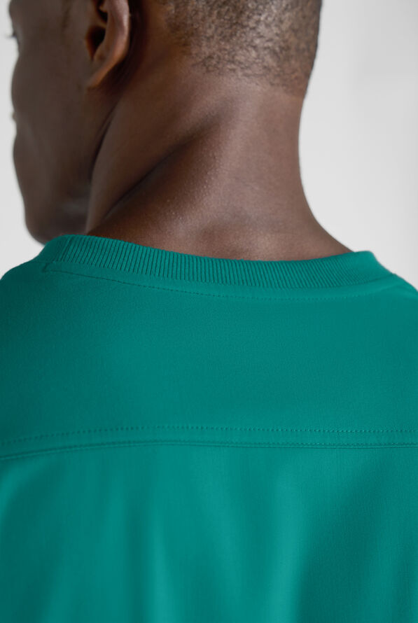 Advantage STRETCH Men's 3-Pocket Crew Neck Scrub Top - Teal - 5