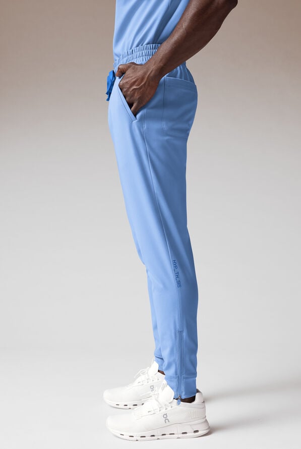 Hypothesis Tactical Men’s 9-Pocket Slim Leg Jogger Scrub Pant - Ceil Blue - 4