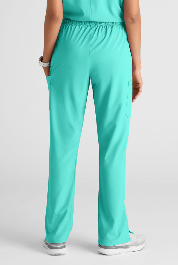 Pantal&oacute;n m&eacute;dico Easy STRETCH Eden con cord&oacute;n y 4 bolsillos para mujer - Aqua Dust - 2