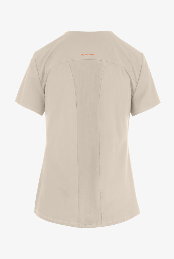 Blusa médica Infinity GNR8 STRETCH con cuello en V y 2 bolsillos para mujer - Vapor - 2