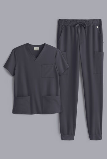 Conjunto de uniforme m&eacute;dico Hypothesis S-R Shift Ready estilo jogger con cuello en V para hombre