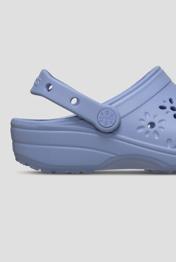 Crocs&trade; Women's Blue Haze Floral Cut Out Classic Clog - null - 4