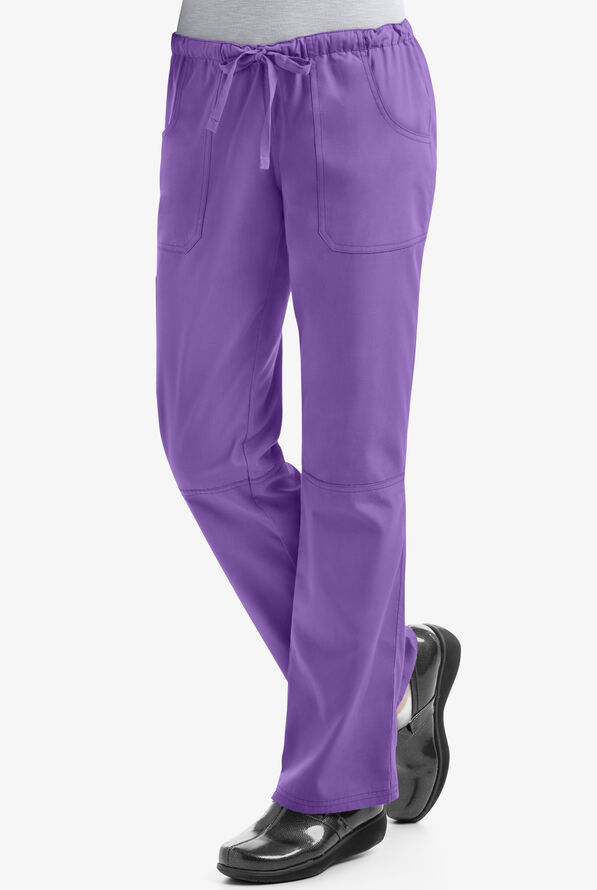 Pantal&oacute;n m&eacute;dico Butter-Soft Core by UA&trade; Petite con cord&oacute;n y 6 bolsillos para mujer - Purple Glow - 1