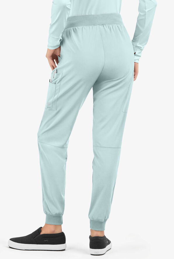 Easy STRETCH Mila Women's 7-Pocket Jogger Scrub Pants - Tall - Ocean Mist - 3