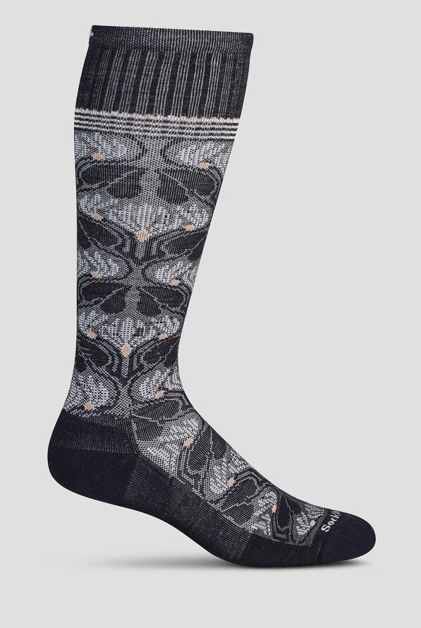 Sockwell Floral Tapestry Black Women's 15-20mmHg Moderate Compression Socks - Black - 1