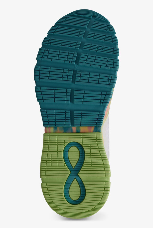 Infinity by Cherokee Women&rsquo;s Fly  White Colorful/Camo Athletic Lace Up Nursing Shoes - null - 6