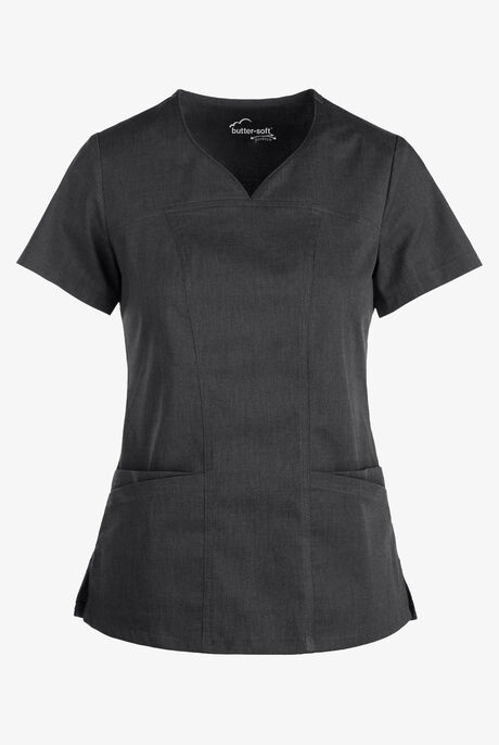 Butter-Soft STRETCH Women's 4-Pocket Sweetheart Neck Scrub Top