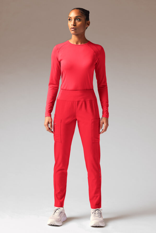 Hypothesis Dynama Y-Pant Women&rsquo;s 7-Pocket Yoga-Inspired Scrub Pant - Hemoglobin - 3