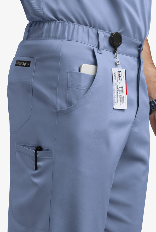 Pantalón médico UA Advantage STRETCH con paneles de malla y 7 bolsillos para hombre - Ceil Blue - 3