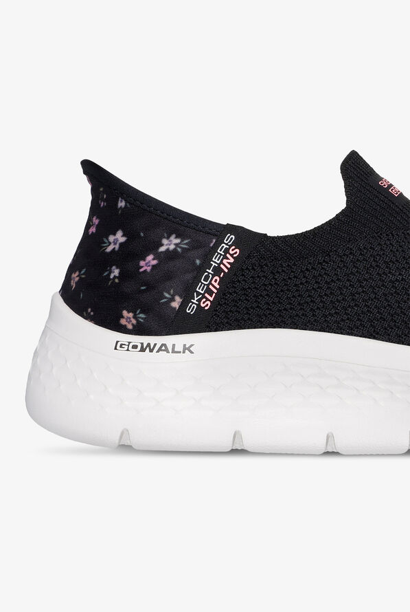 Skechers Performance Go Walk Flex Sunset Rose Knit Black Slip-In