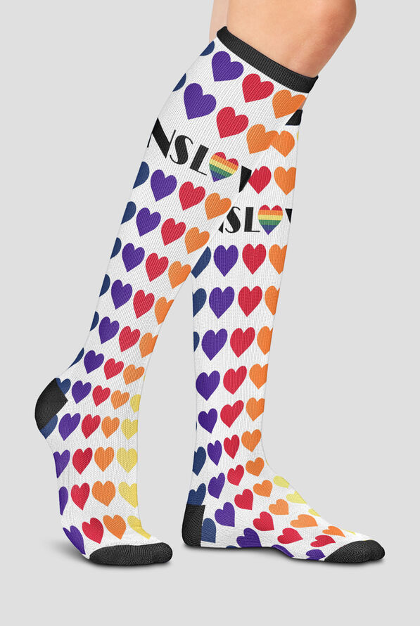 Cherokee Love Wins Women's Wide Calf 10-15 mmHg Light Compression Socks - null - 3