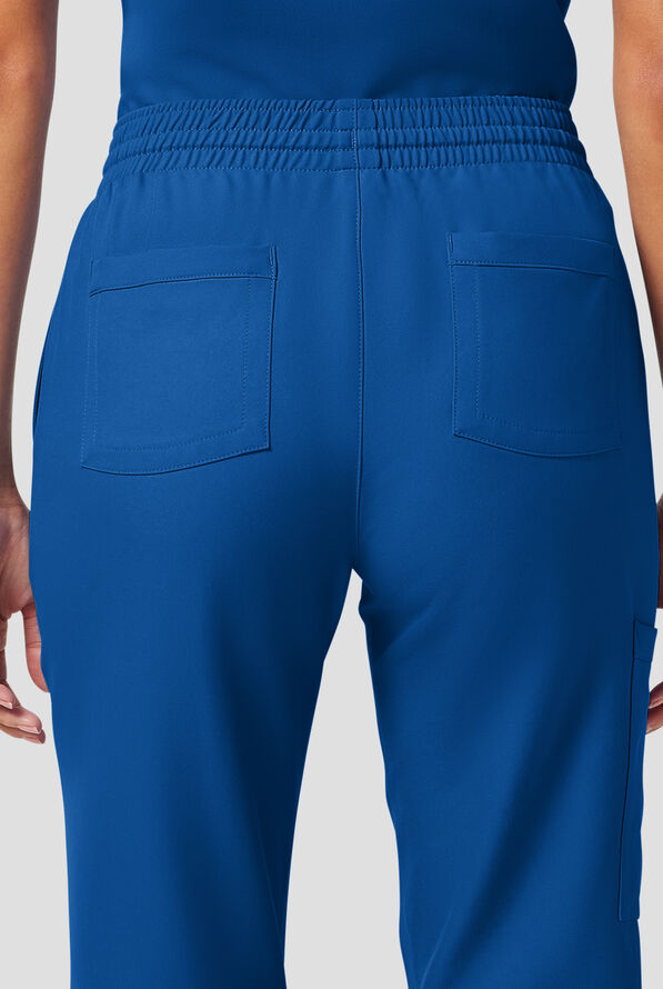 Cherokee Workwear Originals Ultra Women's 5-Pocket Drawstring Jogger Scrub Pants - Royal - 4