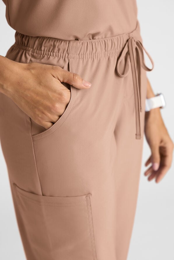 Pantal&oacute;n m&eacute;dico Easy STRETCH Eden con cord&oacute;n y 4 bolsillos para mujer - Warm Terrazzo - 6