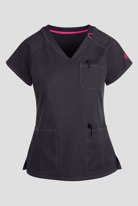 Med Couture Amp Knit Women's 3-Pocket STRETCH V-Neck Scrub Top