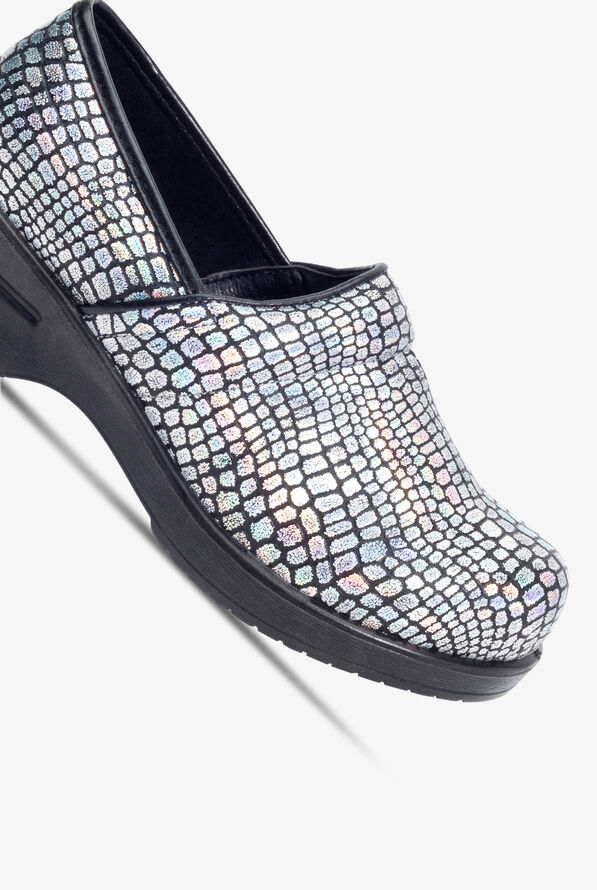 Savvy Women's Brandy Shimmer and Black Nursing Clogs - null - 3