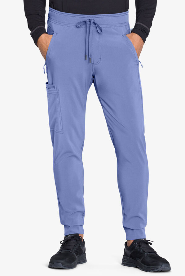 Infinity Men's 5-Pocket STRETCH Cargo Jogger Scrub Pants - Ceil Blue - 1
