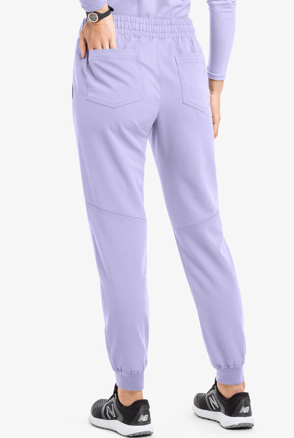 MOVEMENT by Butter-Soft Vega Women's 5-Pocket Flat Front Jogger STRETCH Scrub Pants - Tall - Grape Haze - 4
