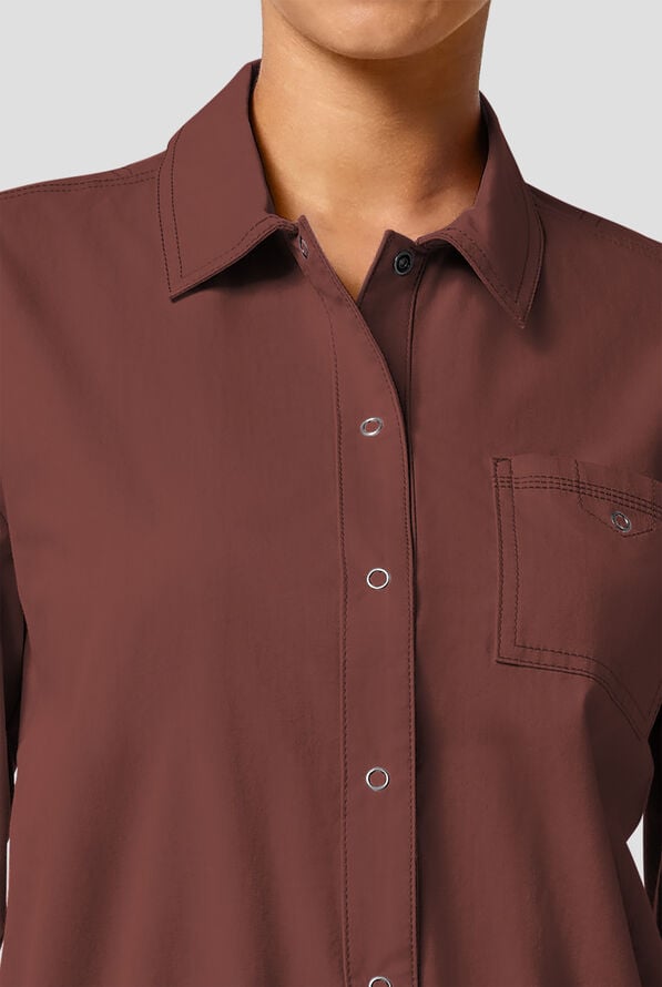 Dickies Forge Women's 5-Pocket Roll Up Sleeve Scrub Jumpsuit - Terrain - 3