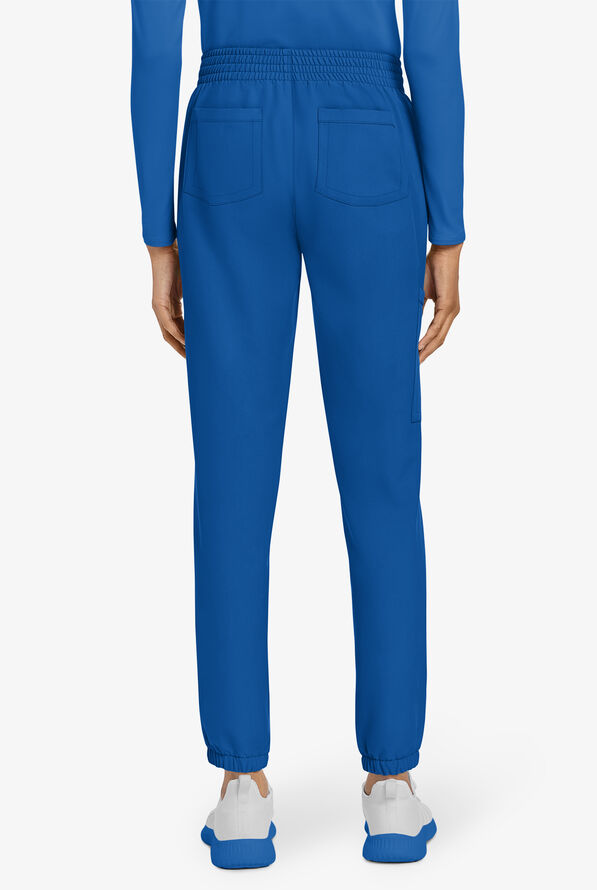 Cherokee Workwear Originals Ultra Women's 5-Pocket Drawstring Jogger Scrub Pants - Royal - 4