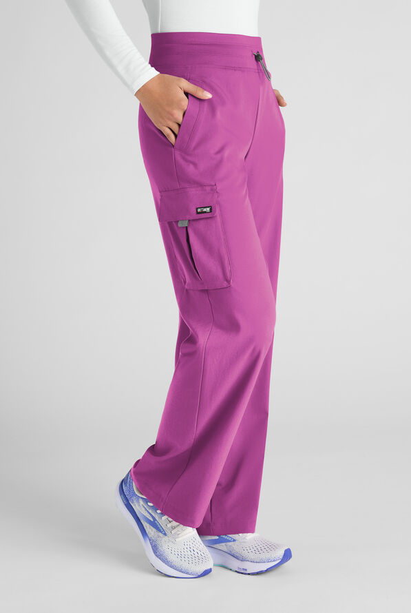 Pantalón médico Grey's Anatomy by Barco Emerge Teagan STRETCH de tiro alto con piernas anchas y 6 bolsillos para mujer - Mystic Orchid - 1
