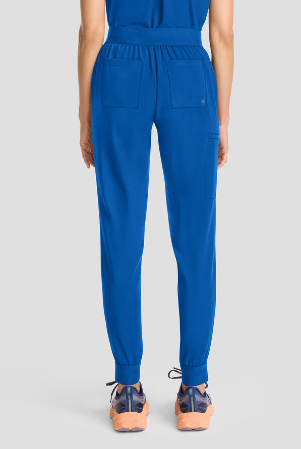 Healing Hands Quest Women's 5-Pocket STRETCH Drawstring Jogger Scrub Pant - Royal - 4