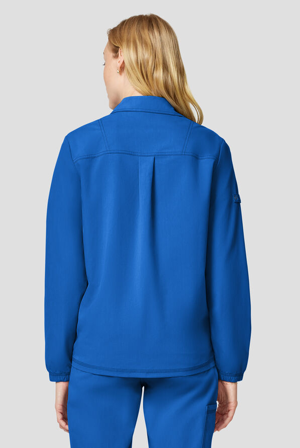 Chaqueta m&eacute;dica Dickies Forge con botones a presi&oacute;n y 3 bolsillos para mujer - Royal - 4