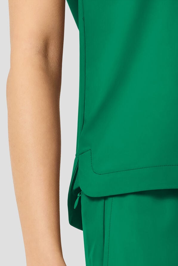 Blusa m&eacute;dica Infinity PURSUIT STRETCH con mangas dolm&aacute;n y 1 bolsillo para mujer - Retro Green - 3