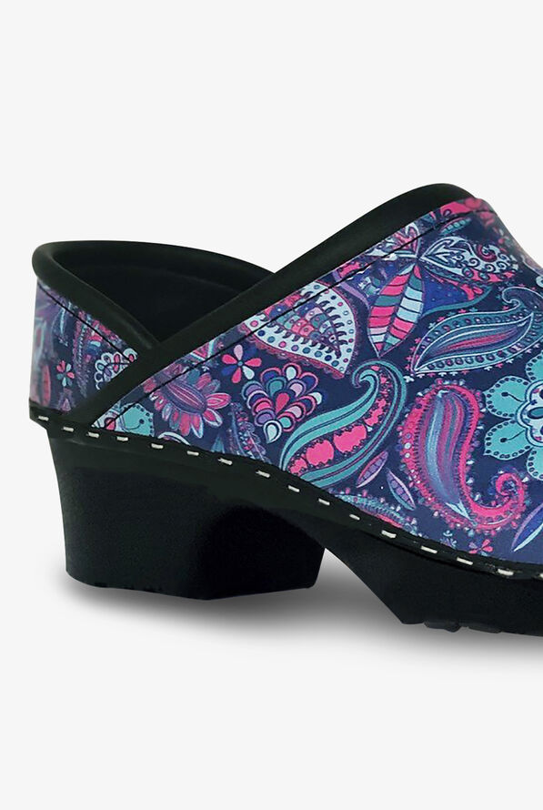 C&C Sweden Women's Perfect in Paisley Patent Leather Nursing Clogs - null - 2