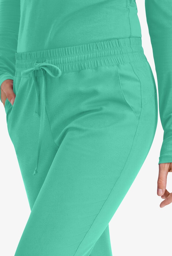 Pantal&oacute;n m&eacute;dico Skechers by Barco STRETCH estilo cargo jogger con 4 bolsillos para mujer - Light Jade - 3
