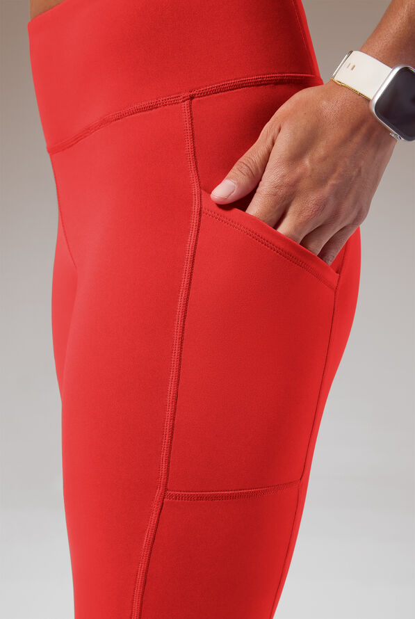 Hypothesis (RED) Homeodynamic Legging Women's Yoga Inspired Knit Legging Pant - (Red) - 6