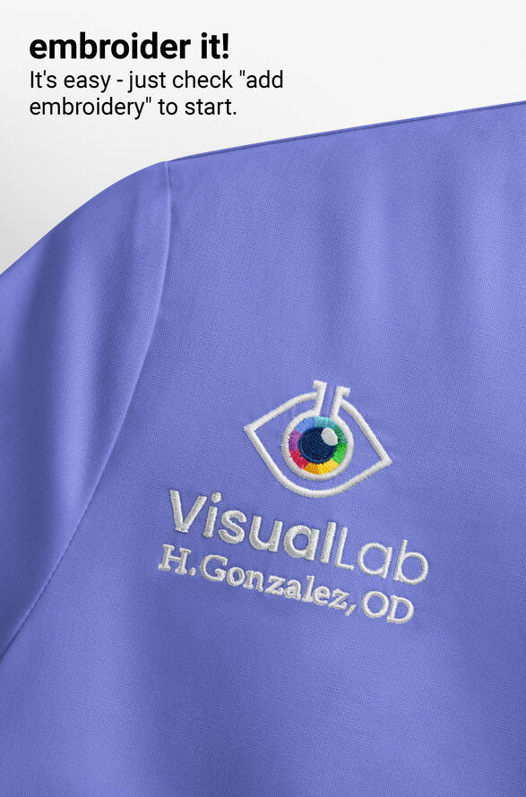 Blusa m&eacute;dica unisex Cherokee Workwear Originals Ultra con cuello en V y 1 bolsillo - Ceil Blue - 5