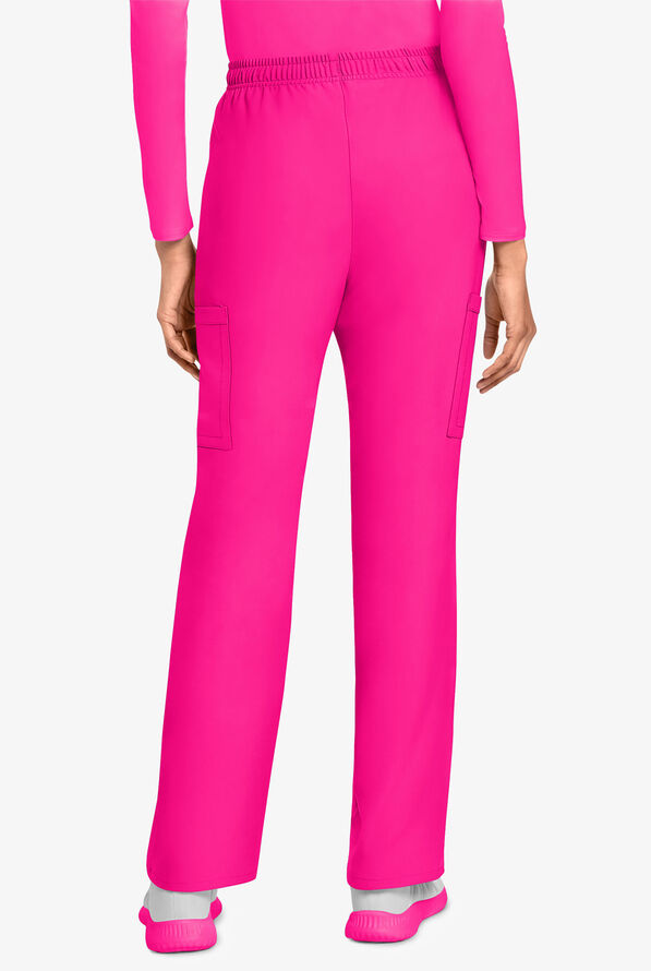 Pantal&oacute;n m&eacute;dico Cherokee Workwear Originals Ultra estilo cargo con piernas rectas y 4 bolsillos para mujer - Electric Pink - 4