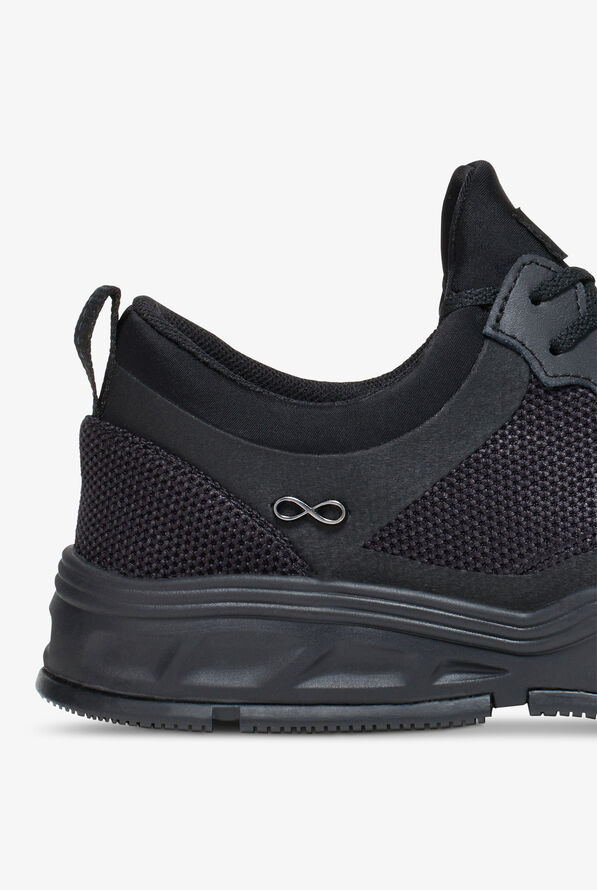 Infinity by Cherokee Men's Fly Black on Black Athletic Lace Up Shoes, Men's Nursing Shoes