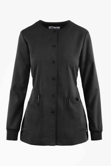 Grey's Anatomy by Barco Women's 4-Pocket Round Neck Warm-Up Scrub Jacket