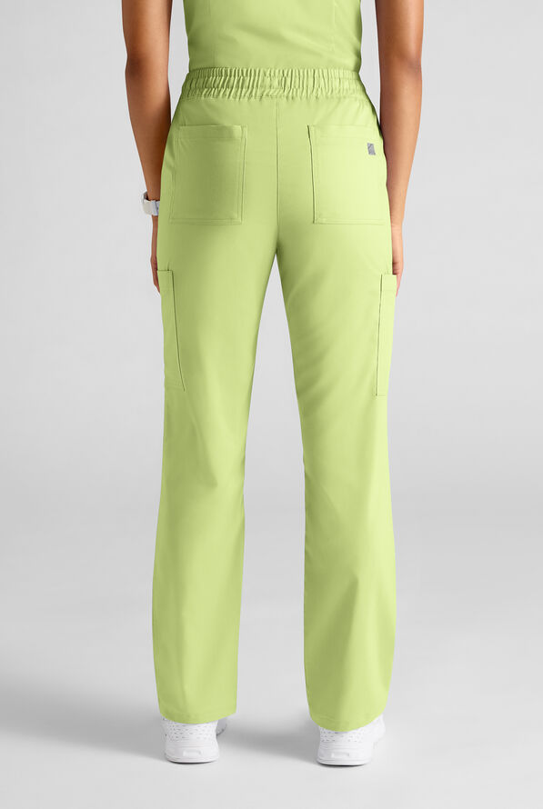 Butter-Soft STRETCH FLXTEK+ Women's 8-Pocket Straight Leg Cargo Scrub Pants - Cool Matcha - 2