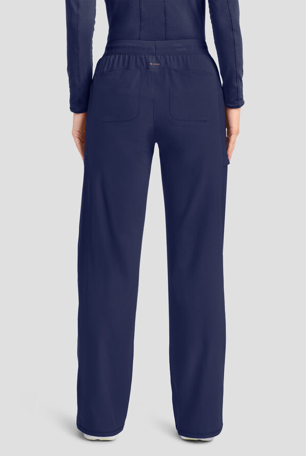 Infinity GNR8 Women's 6-Pocket STRETCH High-Rise Wide Leg Scrub Pant - Navy - 3