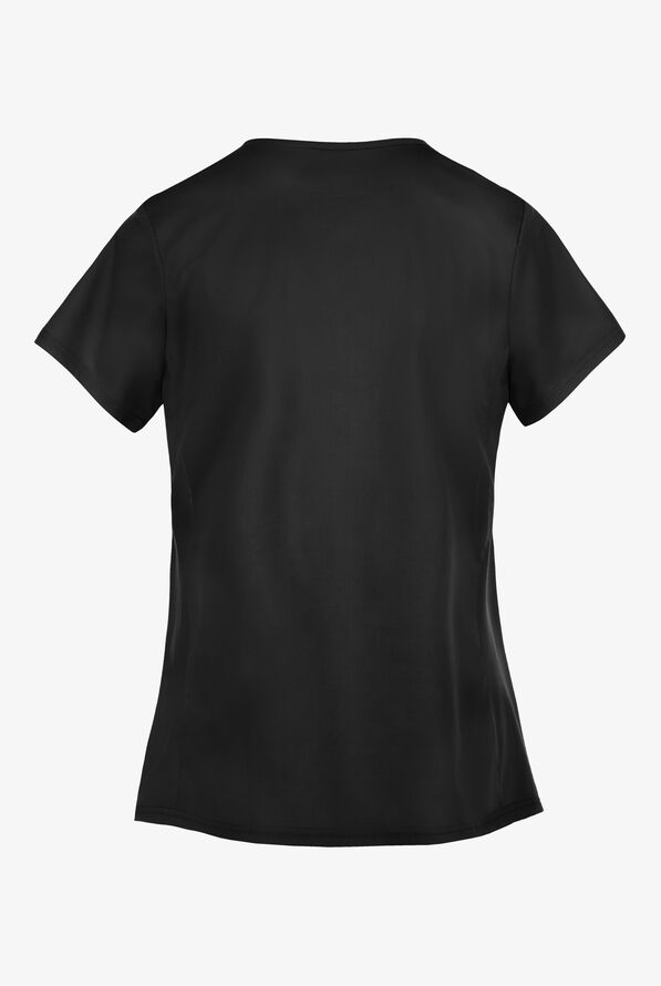 Blusa m&eacute;dica de maternidad UA Butter-Soft STRETCH con paneles de tejido y 3 bolsillos para mujer - Black - 3