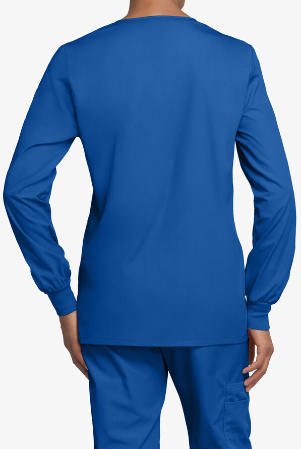 Cherokee Workwear Women's 3-Pocket Snap Front Scrub Jacket - Galaxy - 2