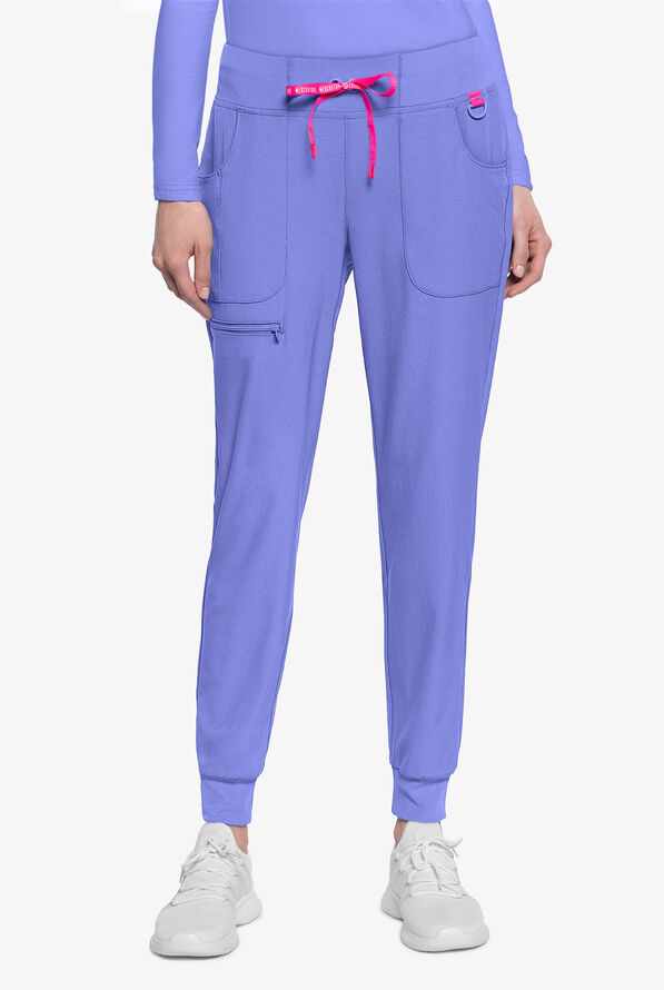 Med Couture Amp Women's 6-Pocket STRETCH Jogger Scrub Pant - Ceil Blue - 1
